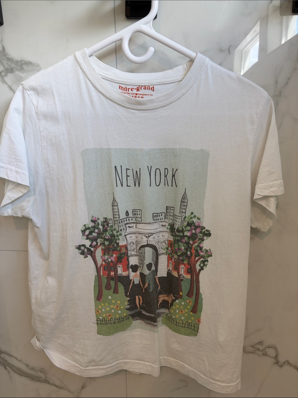 ' White New York Graphic Tee - Picture 1 of 2